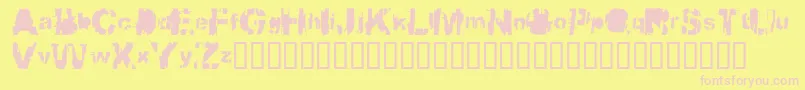Bbqcowmo Font – Pink Fonts on Yellow Background