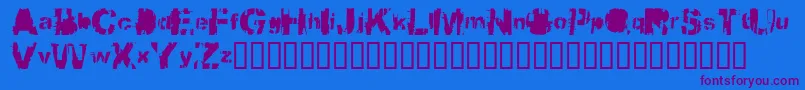 Шрифт Bbqcowmo – фиолетовые шрифты на синем фоне