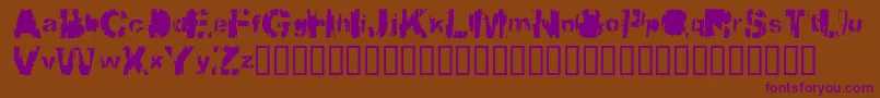 Bbqcowmo Font – Purple Fonts on Brown Background