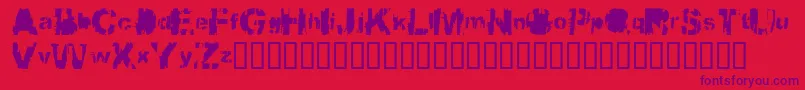 Шрифт Bbqcowmo – фиолетовые шрифты на красном фоне