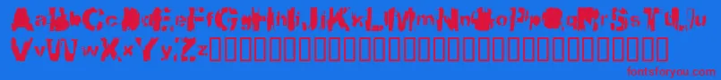 Bbqcowmo Font – Red Fonts on Blue Background