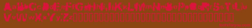 Bbqcowmo Font – Red Fonts on Brown Background
