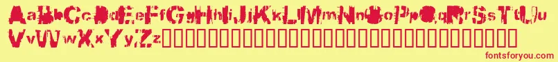 Bbqcowmo Font – Red Fonts on Yellow Background