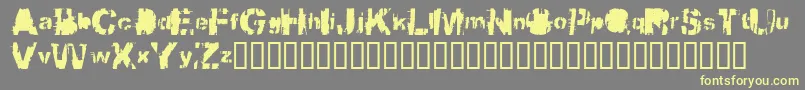Bbqcowmo-fontti – keltaiset fontit harmaalla taustalla