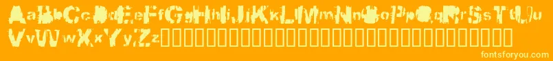Bbqcowmo Font – Yellow Fonts on Orange Background