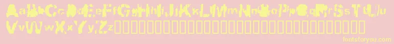 Bbqcowmo Font – Yellow Fonts on Pink Background