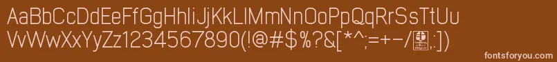 Шрифт EarlyTimesLightDemo – розовые шрифты на коричневом фоне