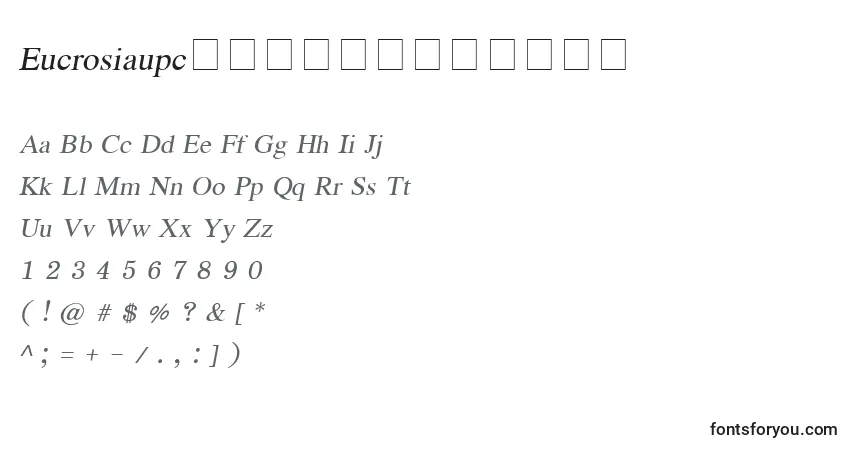 Шрифт EucrosiaupcРљСѓСЂСЃРёРІ – алфавит, цифры, специальные символы