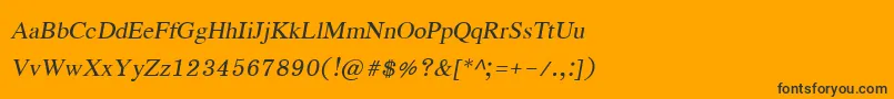 EucrosiaupcРљСѓСЂСЃРёРІ Font – Black Fonts on Orange Background