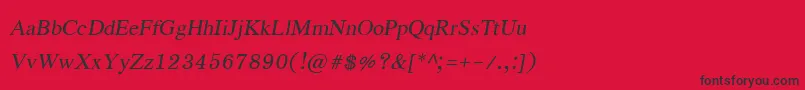 EucrosiaupcРљСѓСЂСЃРёРІ Font – Black Fonts on Red Background