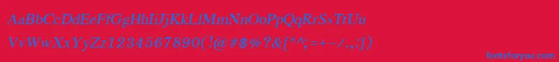 EucrosiaupcРљСѓСЂСЃРёРІ Font – Blue Fonts on Red Background