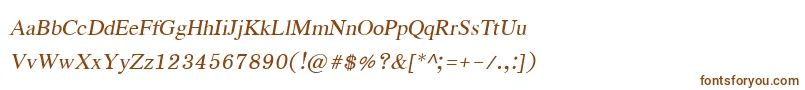 EucrosiaupcРљСѓСЂСЃРёРІ Font – Brown Fonts on White Background