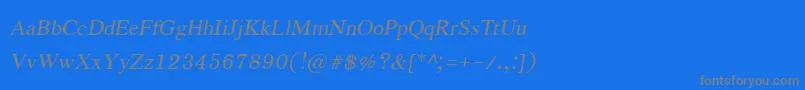 EucrosiaupcРљСѓСЂСЃРёРІ Font – Gray Fonts on Blue Background