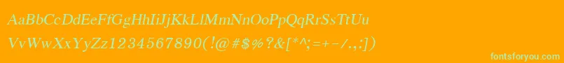 EucrosiaupcРљСѓСЂСЃРёРІ Font – Green Fonts on Orange Background