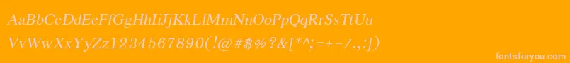 EucrosiaupcРљСѓСЂСЃРёРІ Font – Pink Fonts on Orange Background