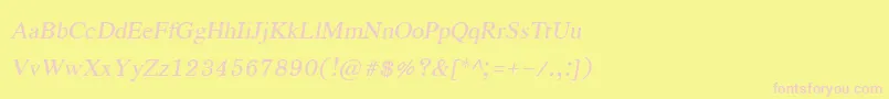 EucrosiaupcРљСѓСЂСЃРёРІ Font – Pink Fonts on Yellow Background