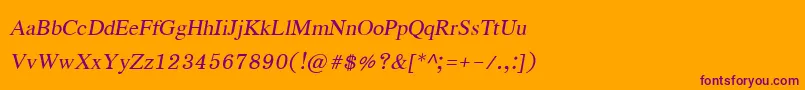 Шрифт EucrosiaupcРљСѓСЂСЃРёРІ – фиолетовые шрифты на оранжевом фоне