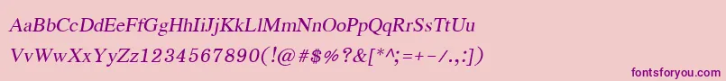 EucrosiaupcРљСѓСЂСЃРёРІ Font – Purple Fonts on Pink Background