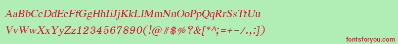 EucrosiaupcРљСѓСЂСЃРёРІ Font – Red Fonts on Green Background