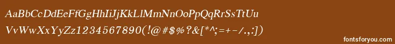 EucrosiaupcРљСѓСЂСЃРёРІ Font – White Fonts on Brown Background