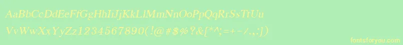 EucrosiaupcРљСѓСЂСЃРёРІ Font – Yellow Fonts on Green Background