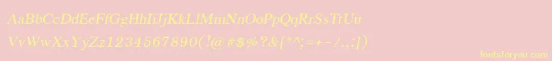 EucrosiaupcРљСѓСЂСЃРёРІ Font – Yellow Fonts on Pink Background