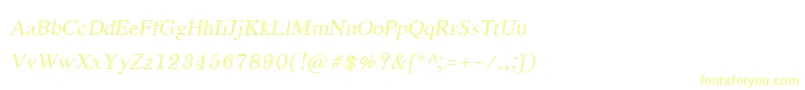 EucrosiaupcРљСѓСЂСЃРёРІ Font – Yellow Fonts on White Background