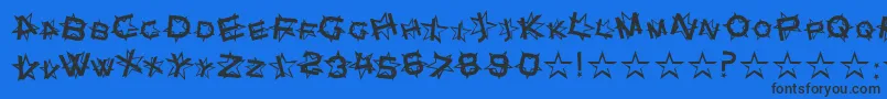 Star Dust Font – Black Fonts on Blue Background