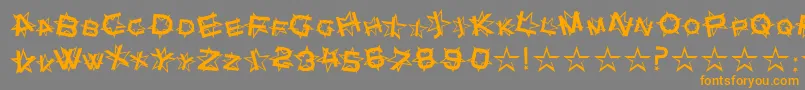 Star Dust Font – Orange Fonts on Gray Background