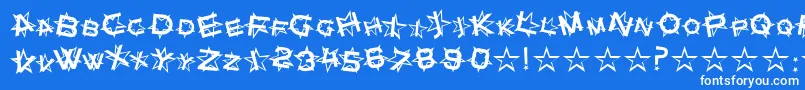 Star Dust Font – White Fonts on Blue Background