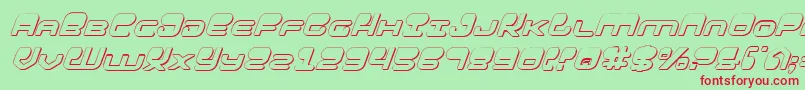 フォントHypnov23Di – 赤い文字の緑の背景