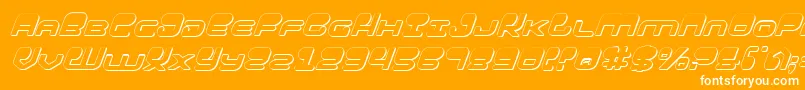 Fonte Hypnov23Di – fontes brancas em um fundo laranja