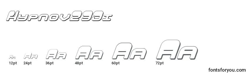 Hypnov23Di Font Sizes