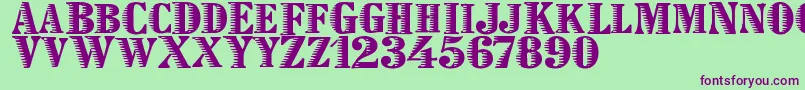 Zebraesq Font – Purple Fonts on Green Background