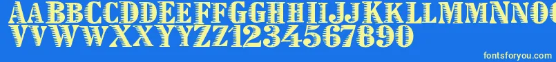 Zebraesq Font – Yellow Fonts on Blue Background