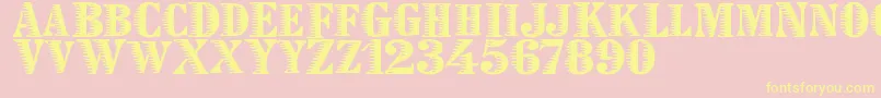 Zebraesq Font – Yellow Fonts on Pink Background