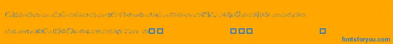 FantastiqueCars-Schriftart – Blaue Schriften auf orangefarbenem Hintergrund