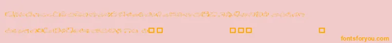 FantastiqueCars-Schriftart – Orangefarbene Schriften auf rosa Hintergrund