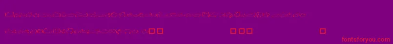 FantastiqueCars Font – Red Fonts on Purple Background