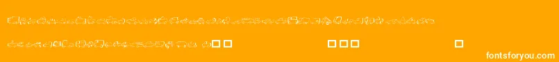 FantastiqueCars-Schriftart – Weiße Schriften auf orangefarbenem Hintergrund