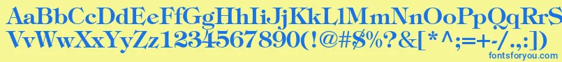 TiffanystdDemi Font – Blue Fonts on Yellow Background