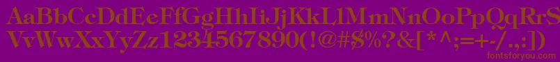 TiffanystdDemi Font – Brown Fonts on Purple Background