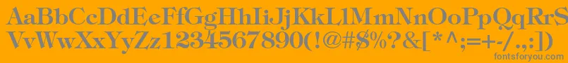 TiffanystdDemi Font – Gray Fonts on Orange Background