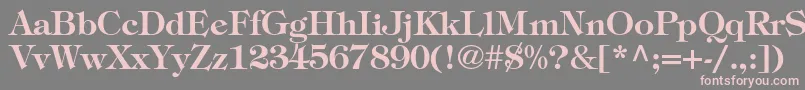 TiffanystdDemi Font – Pink Fonts on Gray Background