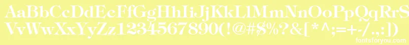 TiffanystdDemi Font – White Fonts on Yellow Background