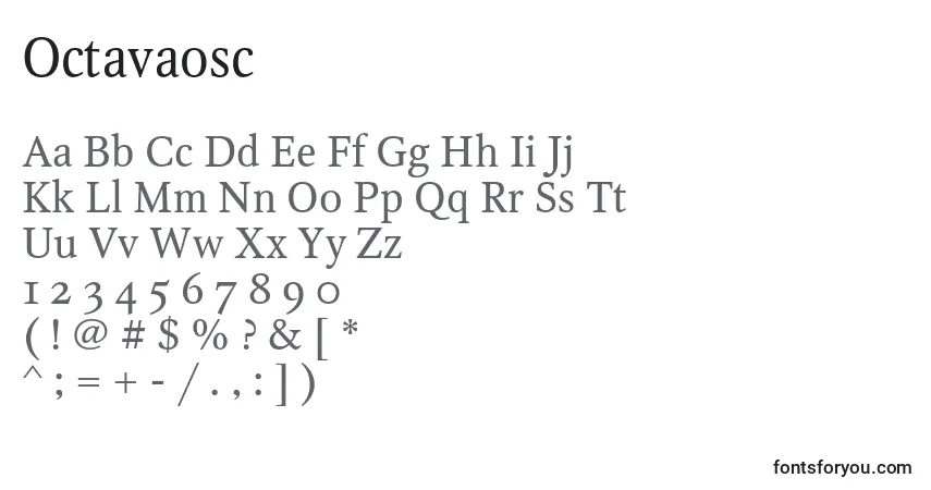 Schriftart Octavaosc – Alphabet, Zahlen, spezielle Symbole