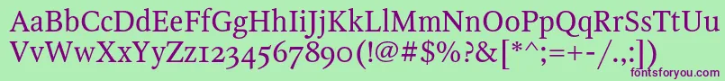 Octavaosc Font – Purple Fonts on Green Background