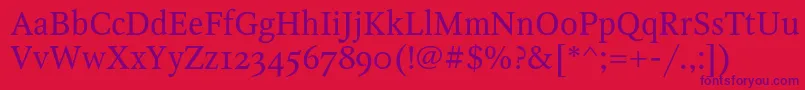 Octavaosc Font – Purple Fonts on Red Background