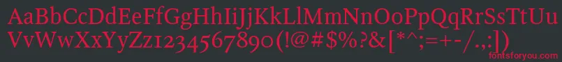 Octavaosc Font – Red Fonts on Black Background