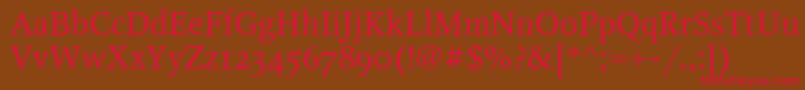 Octavaosc Font – Red Fonts on Brown Background